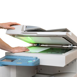 Arbeiten am Kopiergerät